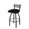 Holland Bar Stool Co 30" Low Back Swivel Bar Stool, Pewter Finish, Canter Twilight Seat 41130PW002 - alternate 1